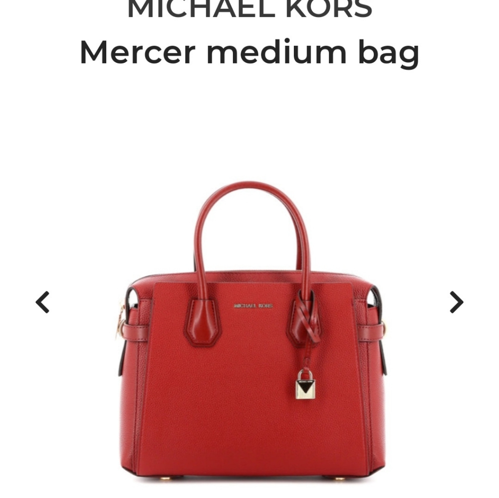 Red ♥️ Michael Kors Mercer Medium Bag with Logo Dust Cover